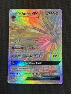Pokemon Sun & Moon TCG Solgaleo GX 155/149 Holo Secret Rainbow Rare - Image 4