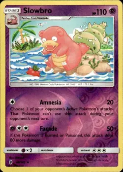 Pokemon Reverse Holo Slowbro SM - Guardians Rising 49/145 LP - Image 1