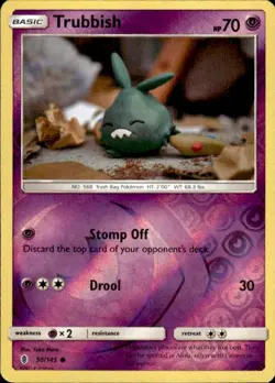 Pokemon Reverse Holo Trubbish SM - Guardians Rising 50/145 LP - Image 1