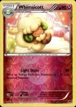 Pokemon Reverse Holo Whimsicott XY - Fates Collide 71/124 LP - Image 1