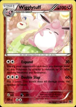 Pokemon Reverse Holo Wigglytuff (89) XY Base Set 89/146 LP - Image 1