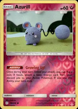 Pokemon Reverse Holo Azurill SM - Cosmic Eclipse 146/236 LP - Image 1