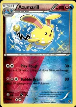 Pokemon Reverse Holo Azumarill XY - Steam Siege 77/114 LP - Image 1