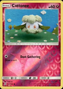 Pokemon Reverse Holo Cottonee SM - Unified Minds 143/236 LP - Image 1