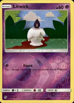 Pokemon Reverse Holo Litwick SM - Lost Thunder 101/214 LP - Image 1