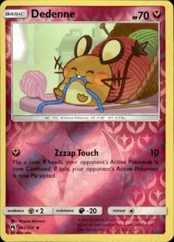 Pokemon Reverse Holo Dedenne (142) SM - Lost Thunder 142/214 LP - Image 1