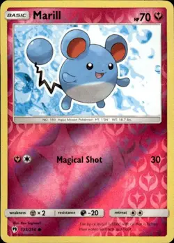 Pokemon Reverse Holo Marill SM - Lost Thunder 135/214 LP - Image 1