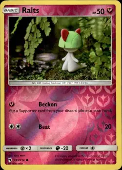 Pokemon Reverse Holo Ralts SM - Lost Thunder 139/214 LP - Image 1