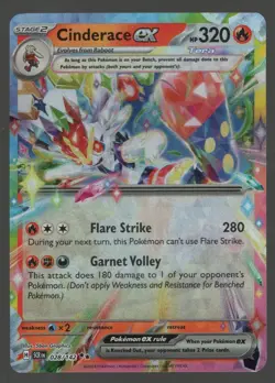Pokemon TCG Cinderace ex 028/142 Sv07: Stellar Crown Holo - Image 1