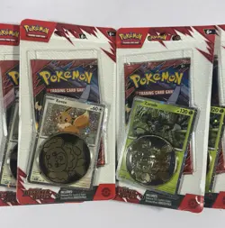 Pokemon TCG Destined Rivals Checklane Blister Pack Eevee & Zarude Lot Of 2 - Image 2