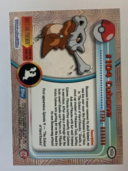 2000 Topps Pokemon TV Series 2 #104 Cubone FREE COMBINED SHIPPING - Image 2