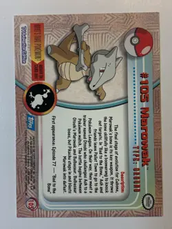 2000 Topps Pokemon TV Series 2 #105 Marowak FREE COMBINED SHIPPING - Image 2