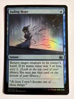 MTG Fading Hope - UNCOMMON - FOIL - Innistrad Midnight Hunt MID 51 - NM+ - Image 1