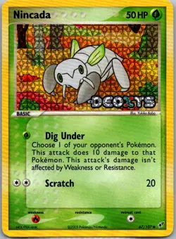 Pokemon TCG Nincada Common Reverse Holo Deoxys 67/107 MP - Image 1