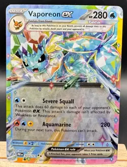 Vaporeon ex 023/131 Prismatic Evolutions Double Rare Pokemon TCG NM - Image 1