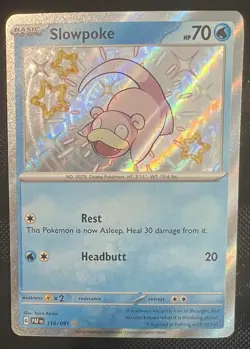 2024 Pokemon Slowpoke 116/091 Paldean Fates Baby Shiny NM - Image 1