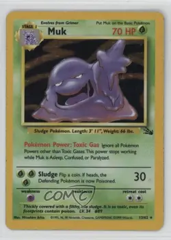 Muk Holo Pokemon Fossil #13 1999 - Image 1