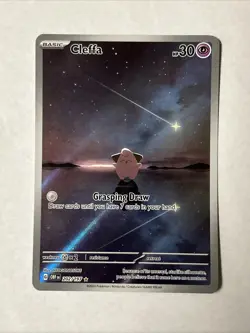 Pokemon TCG Cleffa Illustration Rare Holo 202/197 SV03: Obsidian Flames 2023 - Image 1
