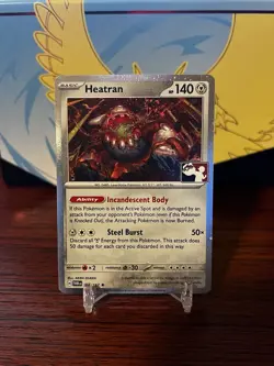 Play! Pokemon Prize Pack 6 Twilight Masquerade Cosmo Holo 123/167 Heatran NM - Image 1
