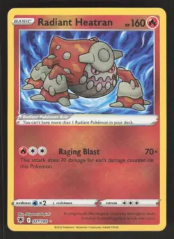SWSH10 ASTRAL RADIANCE RADIANT HEATRAN 027/189 MINT RADIANT RARE HOLO POKEMON - Image 1