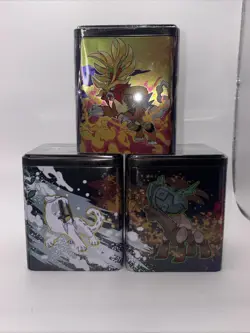 Pokemon TCG Scarlet Violet Stack Em Up Tins Lot of 3 Factory Sealed 9 Pack Total - Image 1