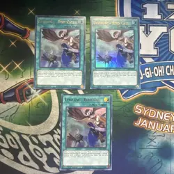 Yugioh! Lyrilusc - Bird Call LED8-EN039 Ultra Rare x3 Playset Ultra 1st Ed NM - Image 1