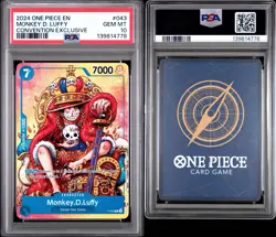 PSA 10 Monkey D. Luffy P-043 2nd Anniversary Promo 2024 English One Piece TCG - Image 1