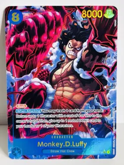 Monkey.D.Luffy ALT ART SEC OP11-118 One Piece Fist of Devine Speed English - Image 1