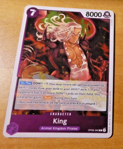 ONE PIECE TWO LEGENDS ENGLISH CARD RARE GAME CARTE HOLO KING OP08-060 EN NM - Image 1