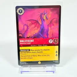 108/204 MALEFICENT MONSTROUS DRAGON EN9 LEGENDARY DISNEY LORCANA CARD - Image 1