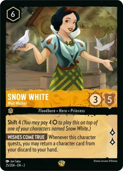 Snow White 25/204/EN-2/Rise of the Floodborn/Disney Lorcana/TCG/Legendary - Image 1