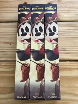 Disney Lorcana Iconic Mickey Minnie Premium Foil Playmat Exclusive Rare Sold Out - Image 1