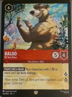 Disney Lorcana Archazia's Island EN-7 Baloo 142/204 Regular - Image 1
