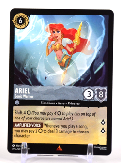 Disney Lorcana TCG Fabled Ariel Sonic Warrior 195/204 Rare Regular - Image 1
