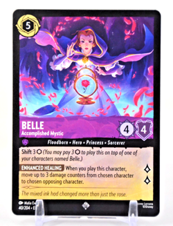 Disney Lorcana TCG Fabled Belle Accomplished Mystic 40/204 Super Rare Regular - Image 1