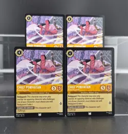 Disney Lorcana Chief Powhatan - Protective Leader 11/204 Winterspell UC 4 Cards - Image 1