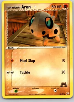 TEAM MAGMA'S ARON 58/95 MA TEAM MAGMA VS TEAM AQUA POKEMON CARD TCG MP 2004 - Image 2