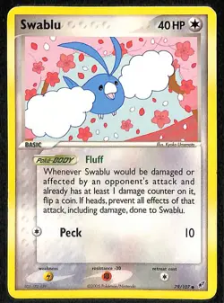 Pokemon EX Deoxys 79/107 Common Card - Swablu - Image 1