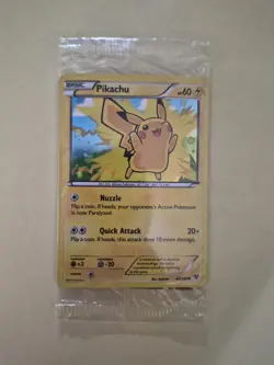 (1 Sealed) 2014 Pikachu 42/146 Holo Factory Sealed Pokemon Lego Movie Promo Card - Image 1
