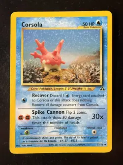 Corsola 37/75 Neo Discovery Regular Unlimited Uncommon Card Pokemon TCG - Image 1