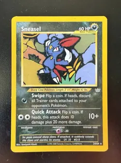 Pokemon TCG Sneasel Neo Revelation Card 24/64 Unlimited Rare - Image 1