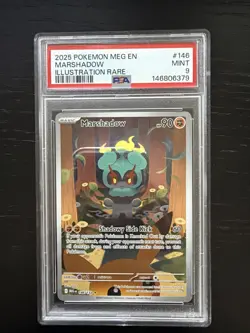 Pokemon TCG Marshadow Mega Evolution Illustration Card 146/132 PSA 9 - Image 1