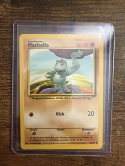 Machop (Machollo) 52/102 German Base Set Pokemon Card - Image 1