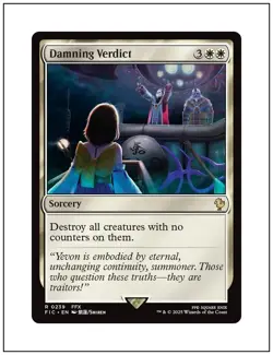1x Damning Verdict, Final Fantasy Commander, Magic the Gathering MTG NM - Image 1