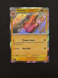 Pokemon TCG Pawmo 143/091 Sv: Paldean Fates Shiny Rare Near Mint - Image 1