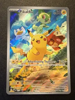 Pokemon Pikachu TCG Full Art Holo Promo Card SVP Black Star #27 - Image 1
