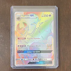 Pokemon Lunala GX 153/149 Sun & Moon Secret Rare Full Art Holo GX Card - Image 1