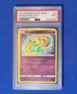 Shining Mew 40/73 Pokemon Shining Legends Sun & Moon Holo Rare English - PSA 9 - Image 1