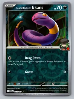 Pokemon TCG SV10: Destined Rivals Team Rocket's Ekans 112/182 Reverse Holo - Image 1