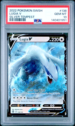 Pokemon TCG Lugia v Silver Tempest 138/195 Sword & Shield PSA 10 - Image 1
